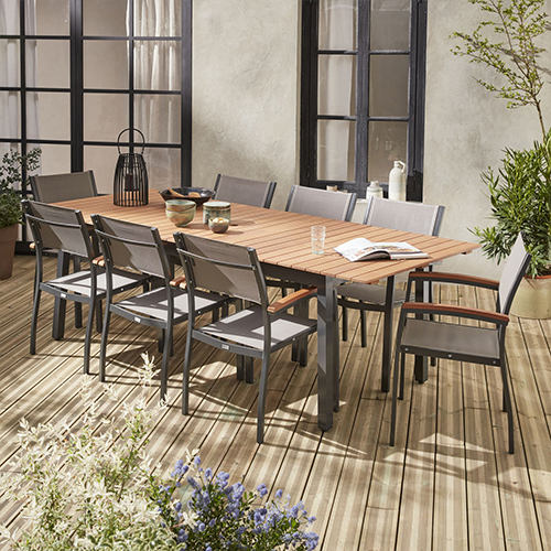 Table de jardin extensible 8 chaises - SEVILLA