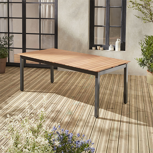 Table de jardin extensible en bois - SEVILLA