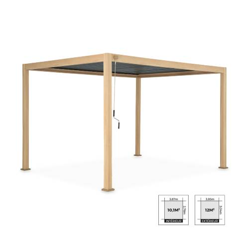 Pergola bioclimatique lames orientables 3x4 - TRIOMPHE