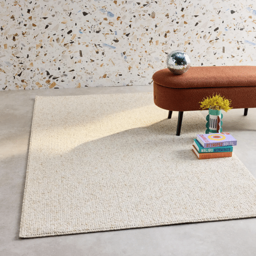 Tapis bouclette crème